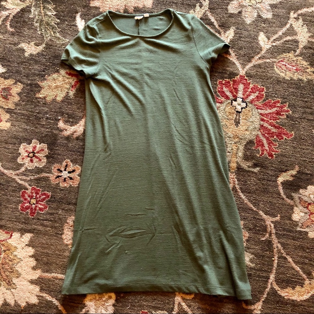 Stretchy Khaki Gap Dress Midi
